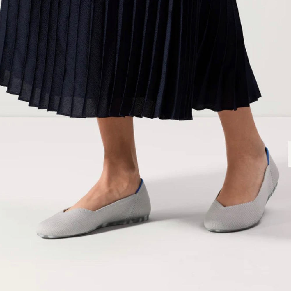 Size 8 Rothy’s the Flat. Round toe gray quartz flats. Good preowned condition - Picture 11 of 11